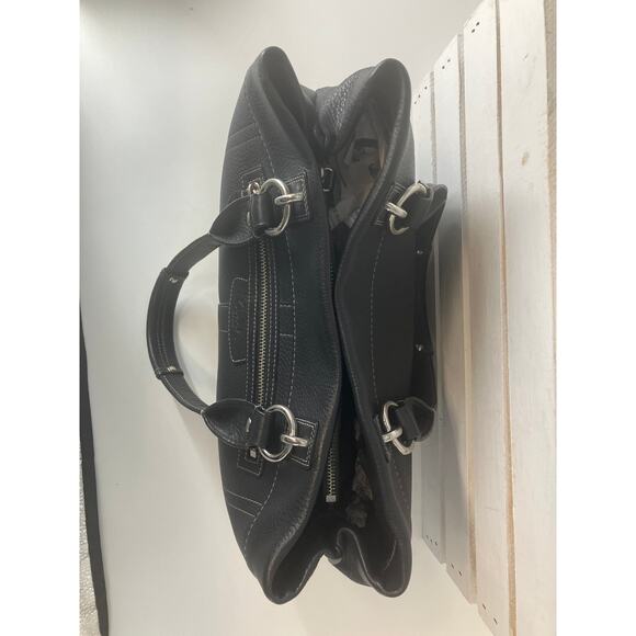 COACH 14425 LARGE BLACK PEBBLED LEATHER HANDBAG - Picture 10 of 14